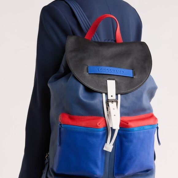 Longchamp Newest Edition Leather Quality Backpack Color Block main image 5